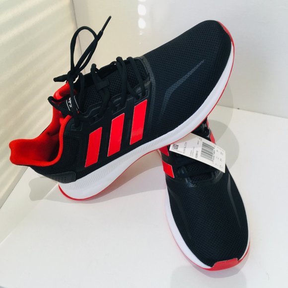 ADIDAS Run Falcon Athletic Running Shoes Sneakers Mens Sz 11.5 Red Black NEW NWT - Picture 5 of 8